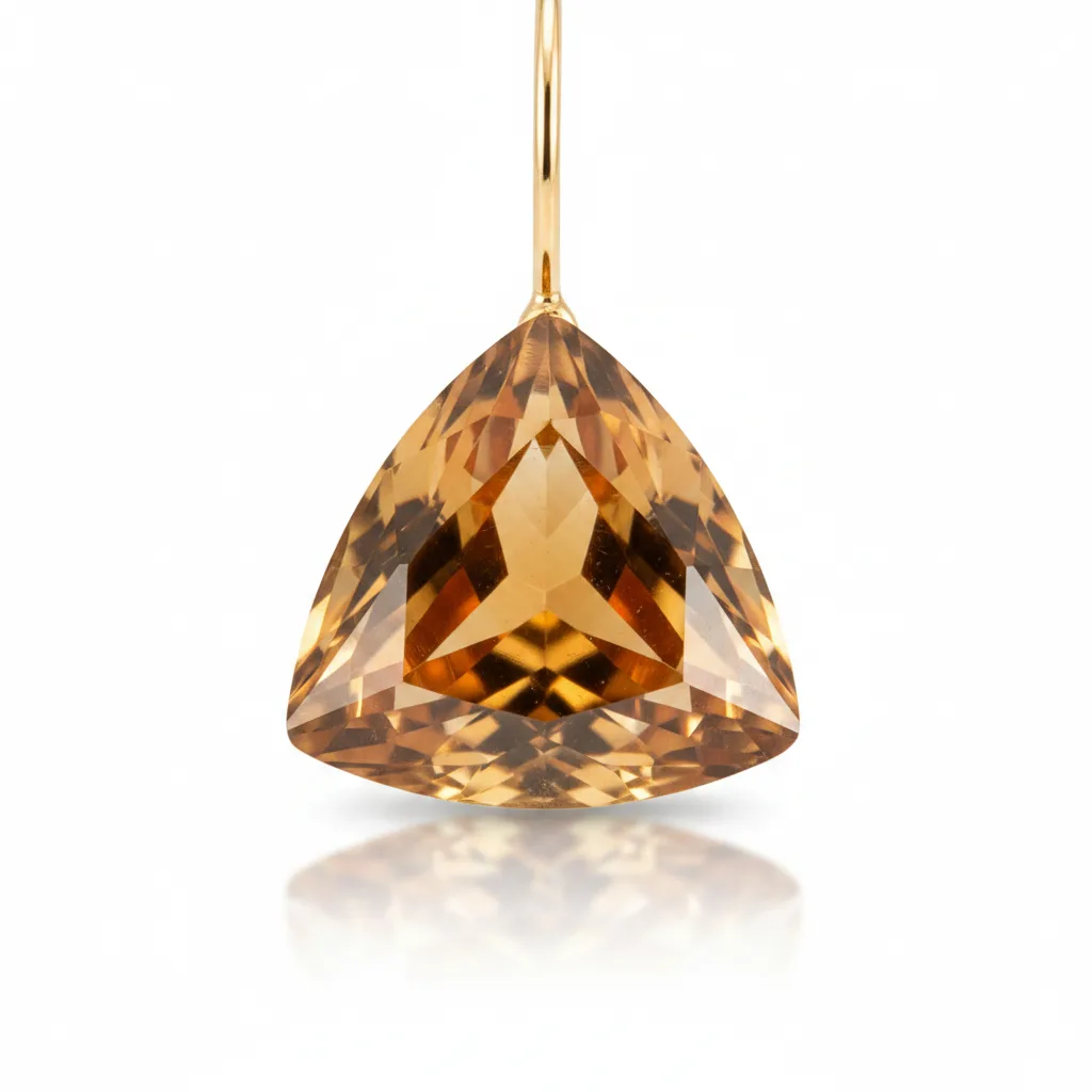 Extreme close-up of the topaz facets