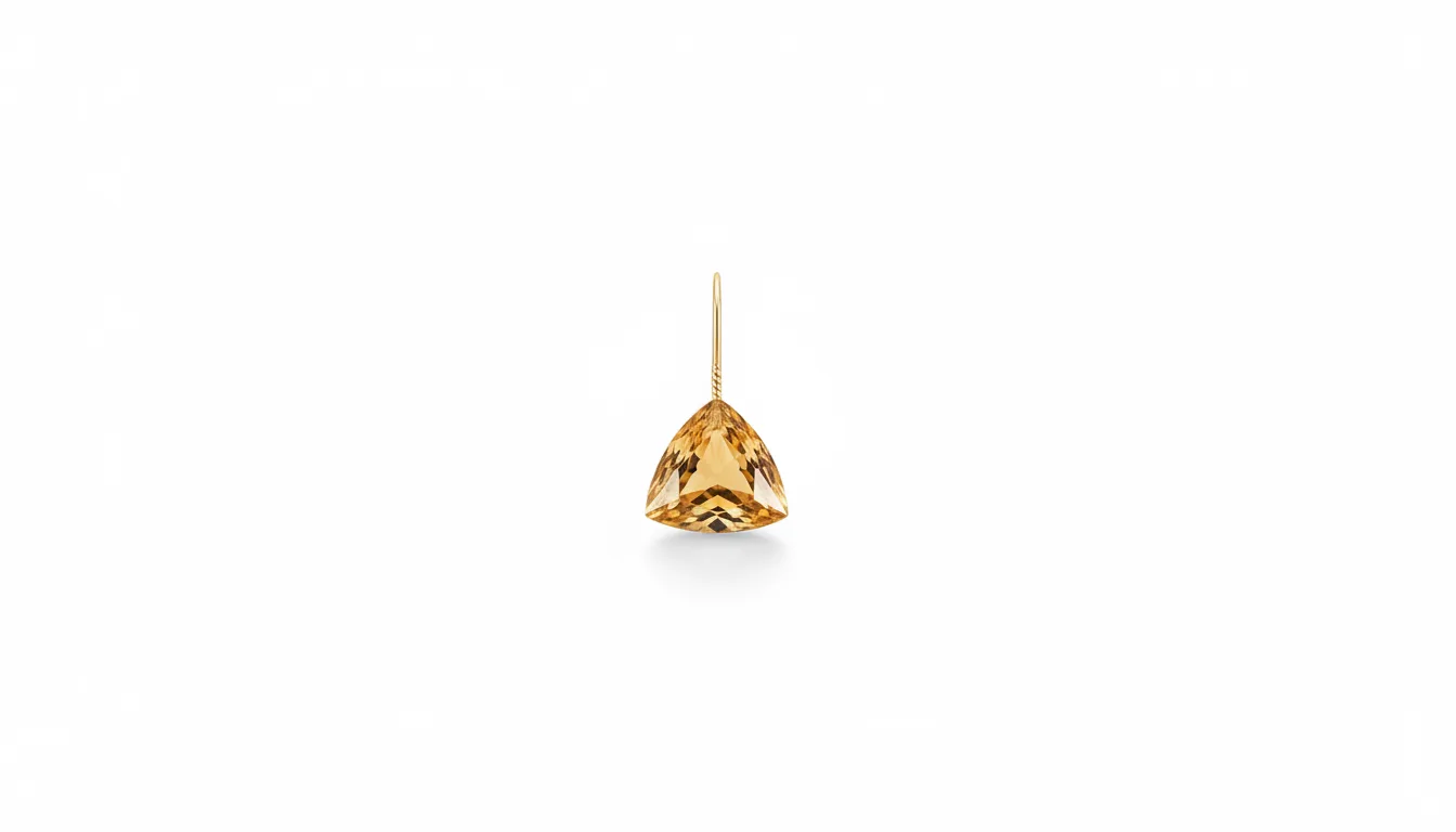 The Earring shown very small in a large empty white frame